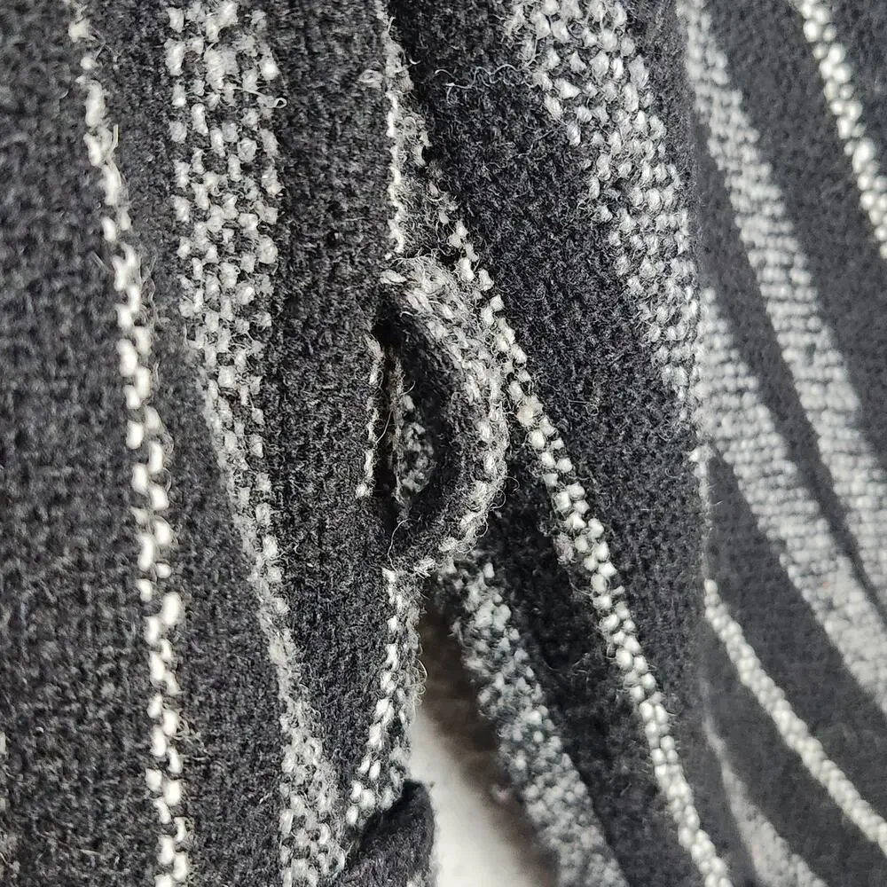 GAP Blazer Womens XL Black Wool Blend Hook and Eye Closure Pockets Academia